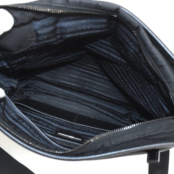 5000105884103196 8 Prada Shoulder Bag Nylon NERO Black Triangle Logo Plate