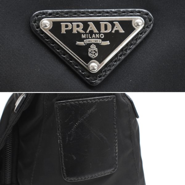 5000105884103209 9 Prada Shoulder Bag Crossbody Nylon Leather Black