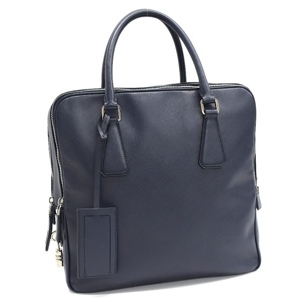 5000105884103218 1 Prada Handbag Business Bag Saffiano Leather Navy