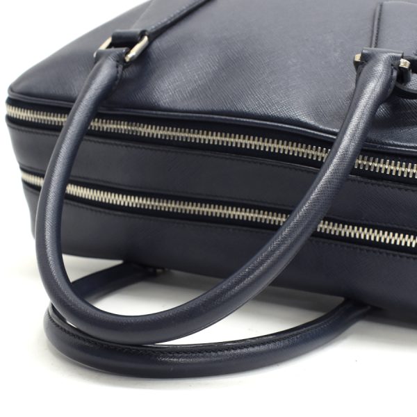 5000105884103218 7 Prada Handbag Business Bag Saffiano Leather Navy