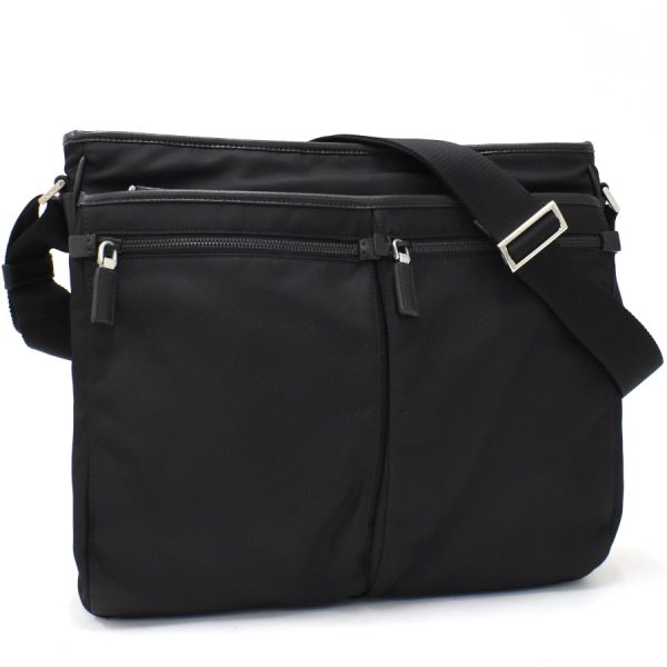 binary comment Prada Shoulder Bag Nylon Black