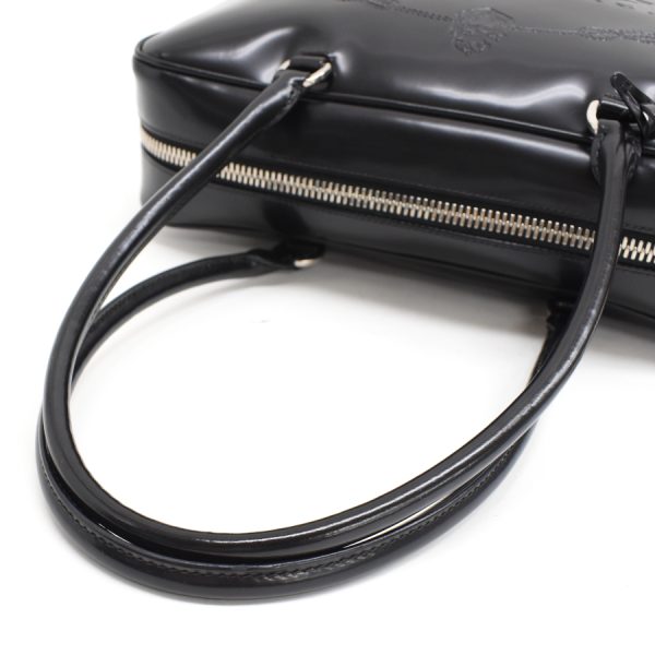 5000105884103239 7 Prada Handbag Enamel Leather Black