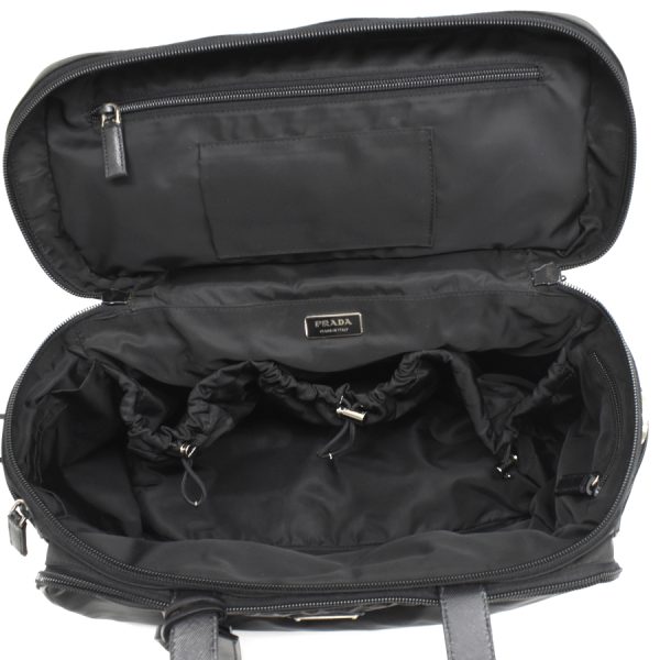 5000105884103242 8 Prada 2way camera bag nylon leather Nero black triangle logo