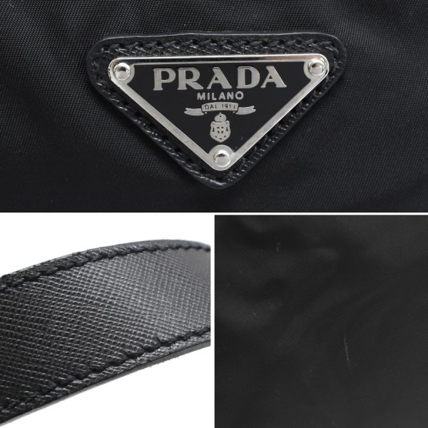 5000105884103242 9 Prada 2way camera bag nylon leather Nero black triangle logo