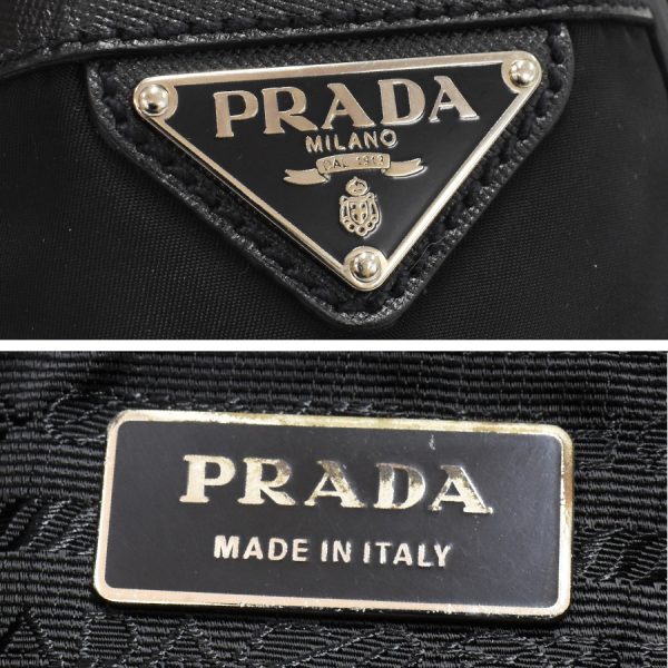 5000105884103254 9 Prada Messenger Shoulder Bag Nylon Leather Black