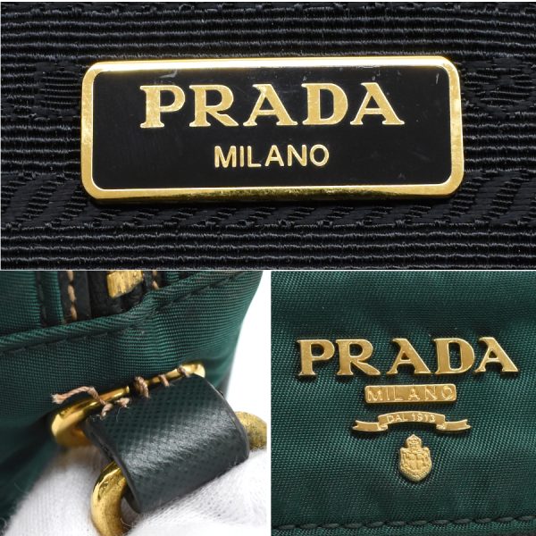 5000105884103279 9 Prada Camera Bag Crossbody Shoulder Bag Nylon Leather Green