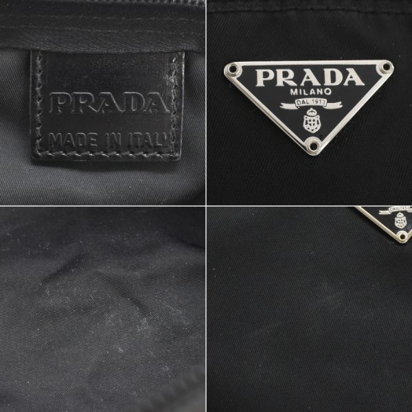 5000105884103357 8 Prada pouch accessory case nylon black triangle logo