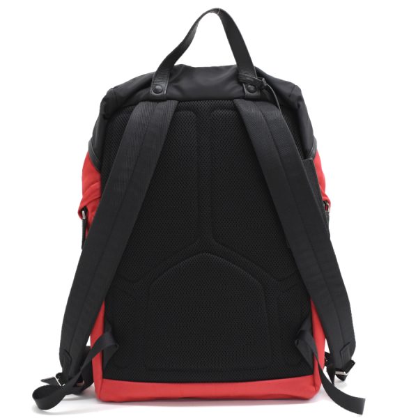 5000105884103394 3 Prada backpack rucksack Tessuto nylon red black triangle logo plate