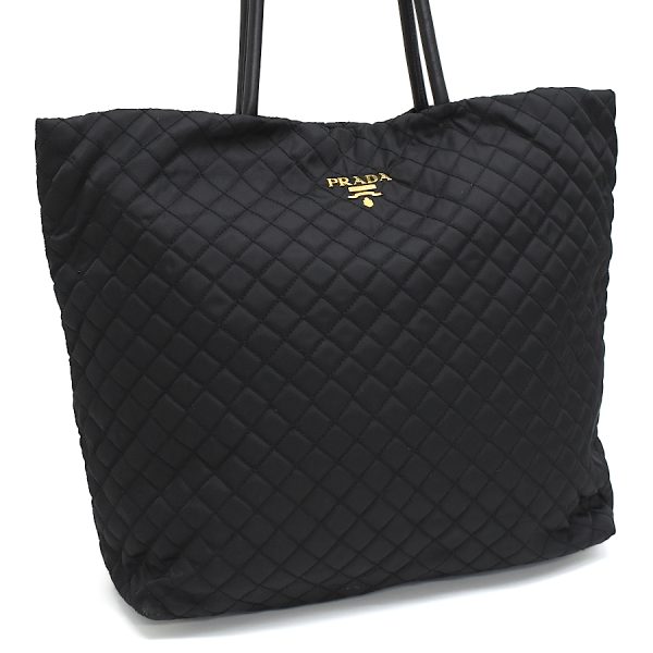 5000105884103412 1 Prada Shoulder Tote Bag Nylon Leather Black