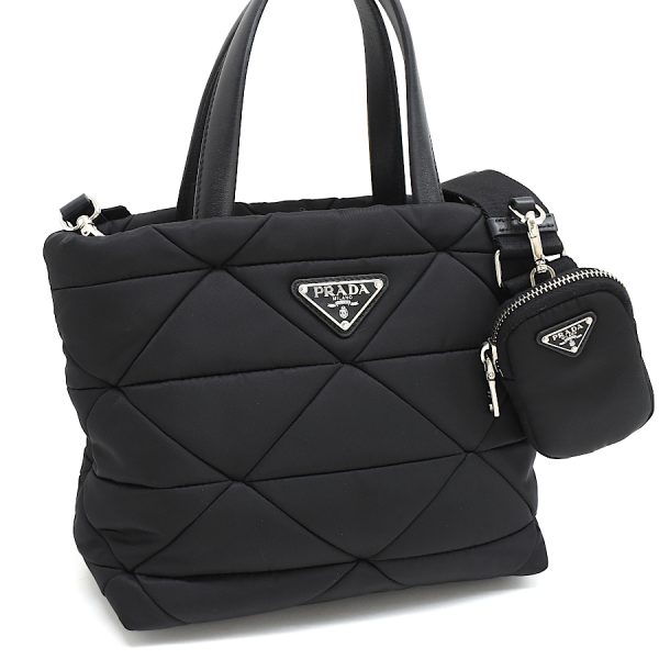 5000105884103422 1 Prada Padded Nylon Tote Bag Nylon Black