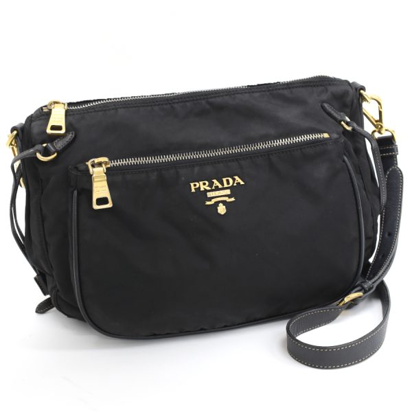 5000105884103426 1 Prada Crossbody Shoulder Bag Nylon Black