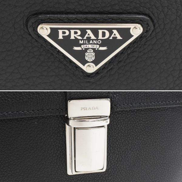 5000105884103435 9 Prada VITELLO CITY crossbody shoulder bag 2VD005 leather Nero black triangle logo