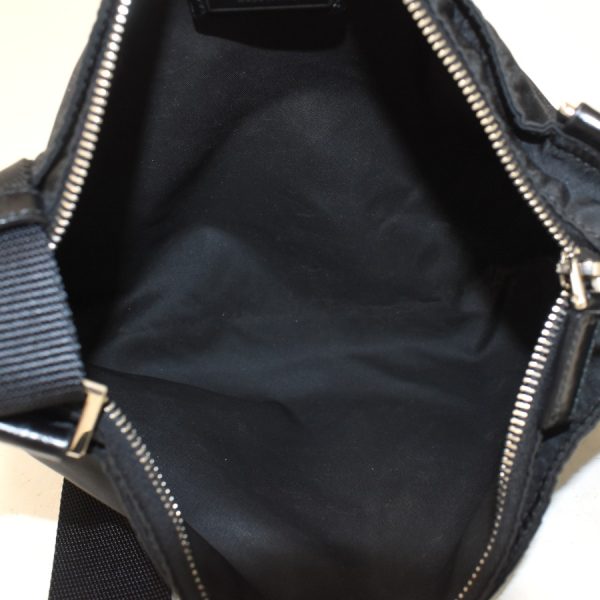 binary comment Prada Shoulder Bag Crossbody Nylon Leather Black