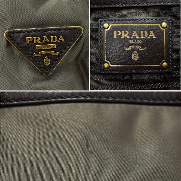 5000105884103454 9 Prada Tote Bag Handbag Nylon Leather Brown