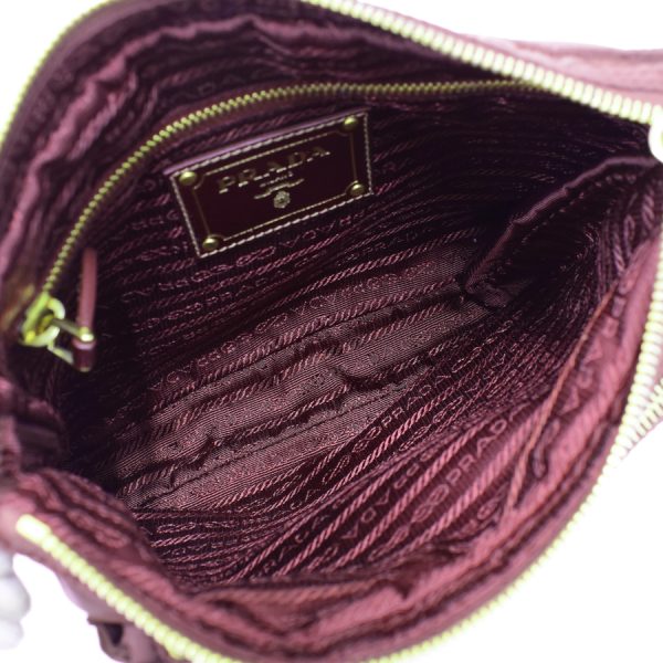 5000105884103459 8 Prada Crossbody Shoulder Bag Nylon Leather Bordeaux