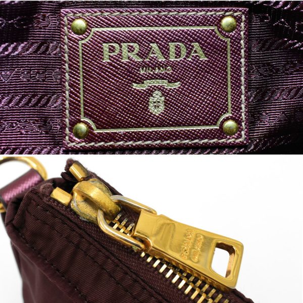 5000105884103459 9 Prada Crossbody Shoulder Bag Nylon Leather Bordeaux