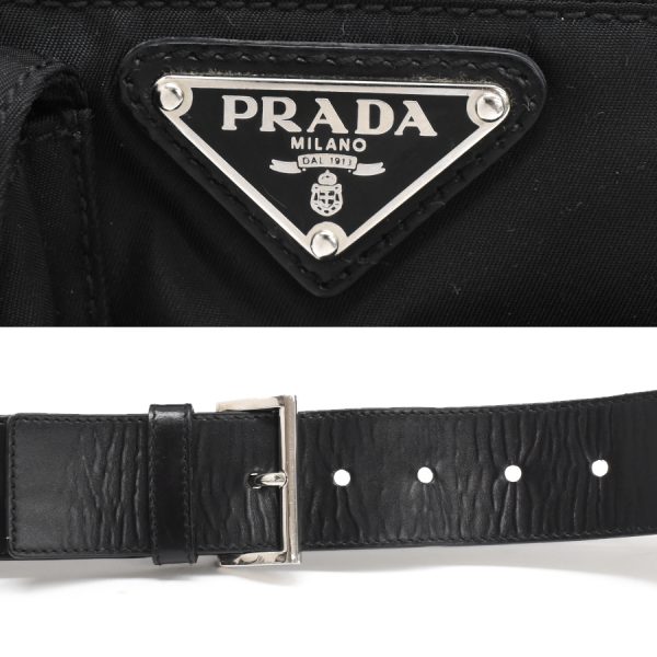 5000105884103486 9 Prada Belt Bag Nylon Black