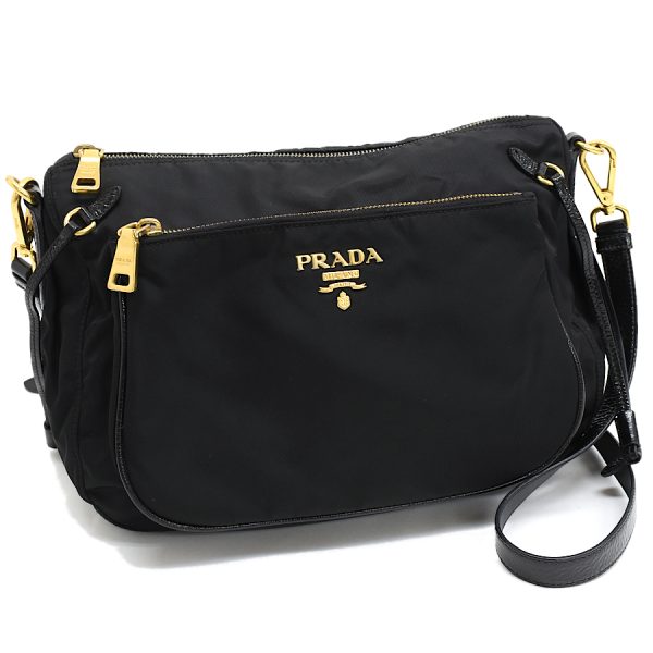 5000105884103505 1 Prada Crossbody Shoulder Bag Nylon Black