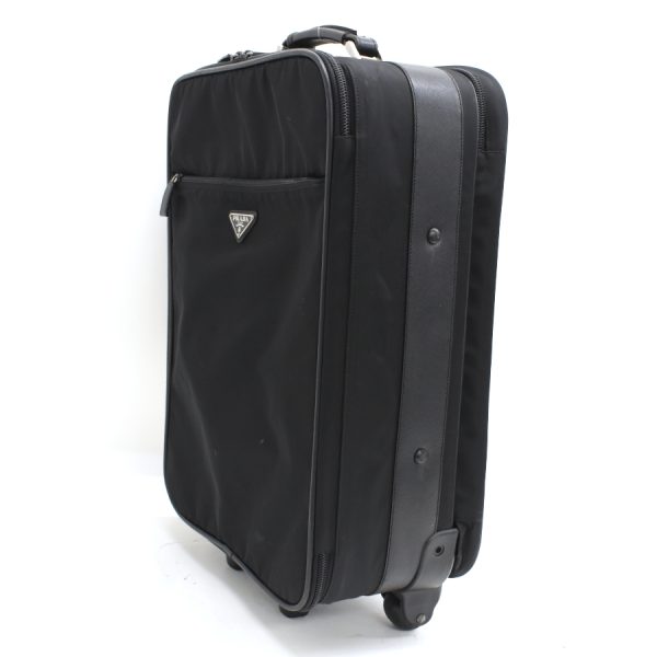 5000105884103507 2 Prada Suitcase Carry Bag Nylon Leather Black