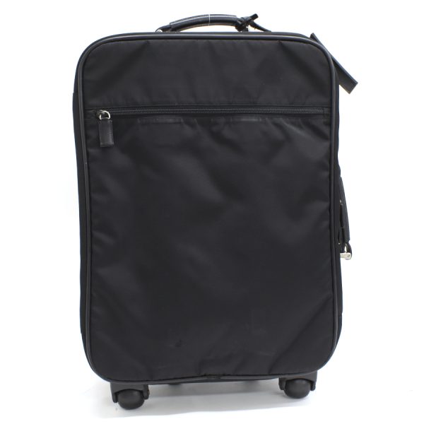 5000105884103507 3 Prada Suitcase Carry Bag Nylon Leather Black