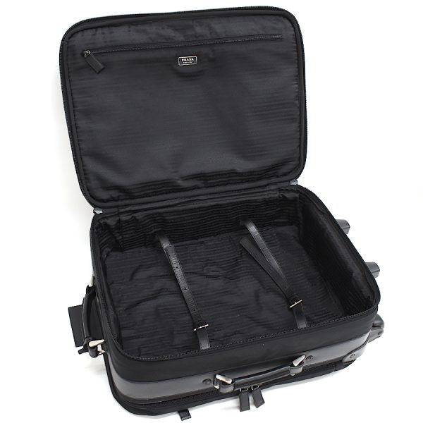 5000105884103507 7 Prada Suitcase Carry Bag Nylon Leather Black