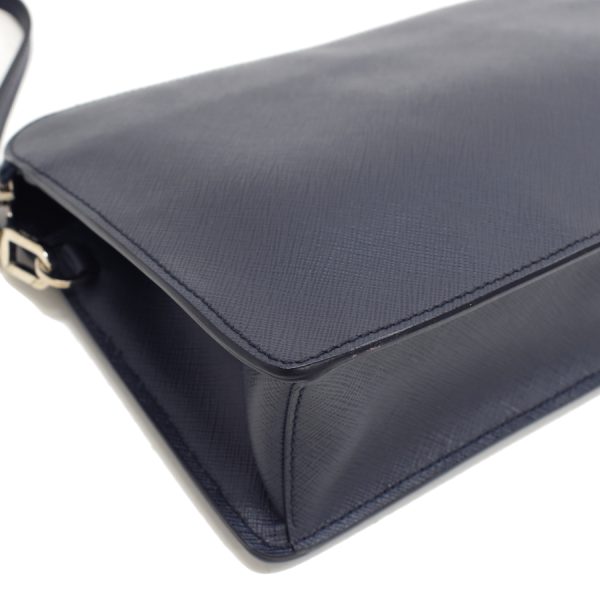 5000105884103535 6 Prada Clutch Bag Saffiano Leather Navy