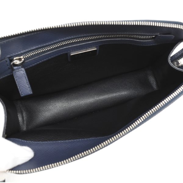 5000105884103535 8 Prada Clutch Bag Saffiano Leather Navy