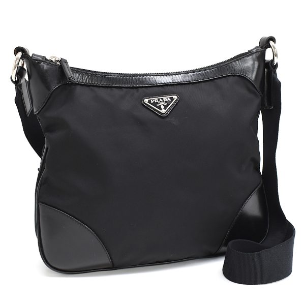 5000105884103541 1 Prada Crossbody Shoulder Bag Nylon Black