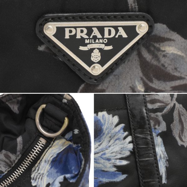 5000105884103542 9 Prada 2way Handbag Nylon Black