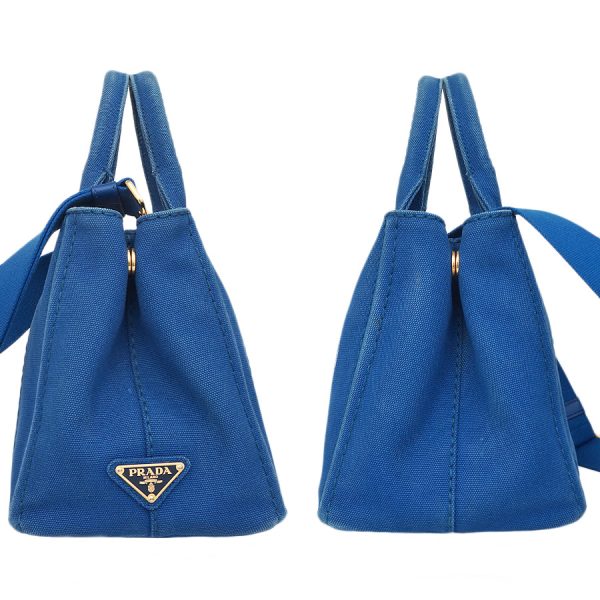 5000105884400564 3 Prada 2way Tote Bag Canvas Blue