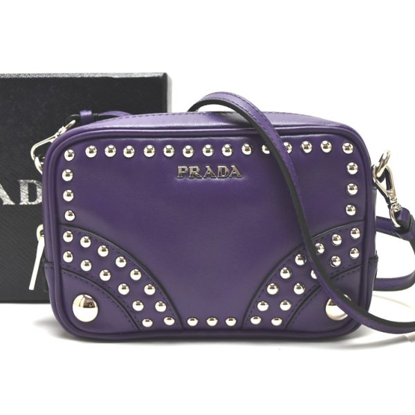 5000105889300431 1 Prada Mini Shoulder Bag Leather Purple