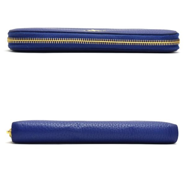 5000106884500090 4 Prada Long Wallet Leather Blue