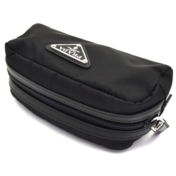 5000107889300060 7 Prada Cosmetic Pouch Nylon Leather Black