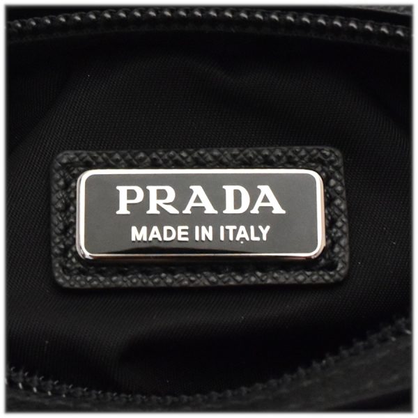 5000107889300060 9 Prada Cosmetic Pouch Nylon Leather Black