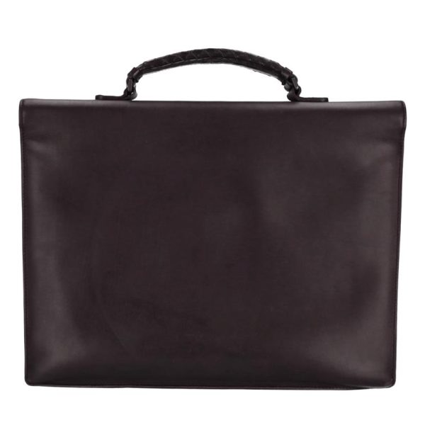 50060 2 Bottega Veneta Intrecciato Leather Brief Bag Black