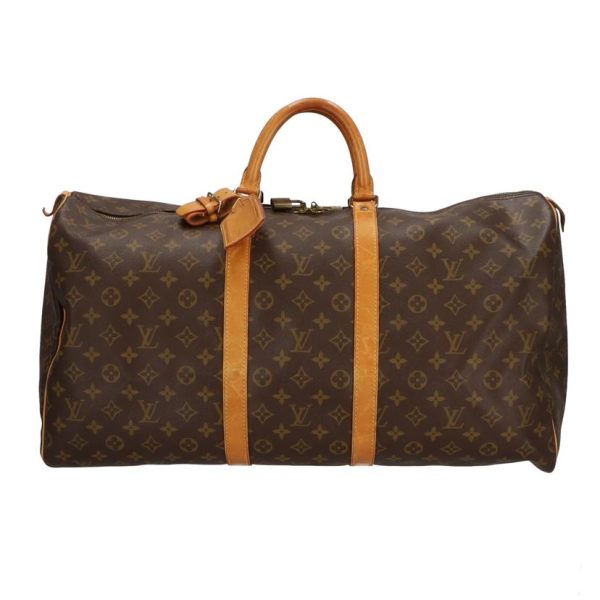 50217 1 Louis Vuitton Keepall 55 Duffel Bag Monogram Brown