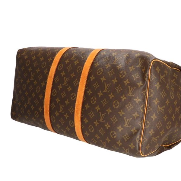 50217 3 Louis Vuitton Keepall 55 Duffel Bag Monogram Brown