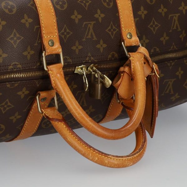 50217 4 Louis Vuitton Keepall 55 Duffel Bag Monogram Brown