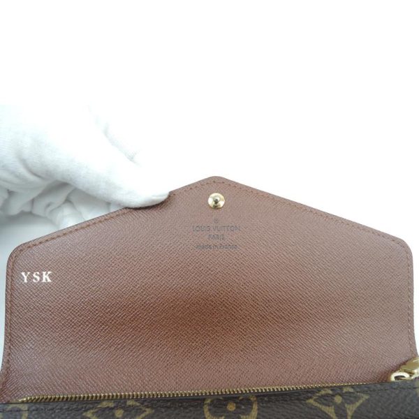 50370 6 Louis Vuitton Portefeuil Sarah Monogram Wallet Brown