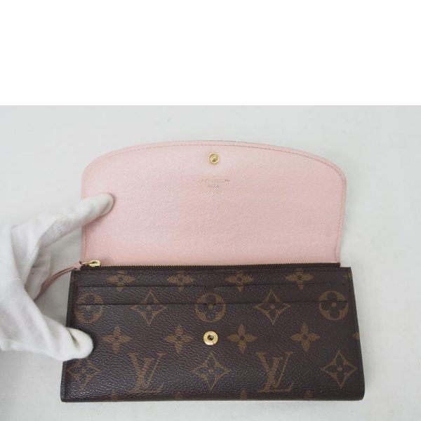 50406 6 Louis Vuitton Emily Wallet Monogram Rose Ballerine