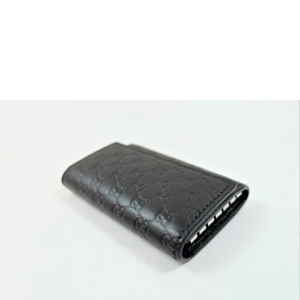 50493 3 Gucci Micro Gucci Shima Leather 6 Key Case Black