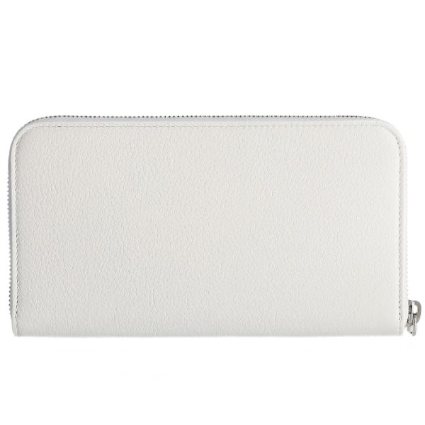 505052dlqhn9060 2 Balenciaga Everyday Long Wallet Round Zip White