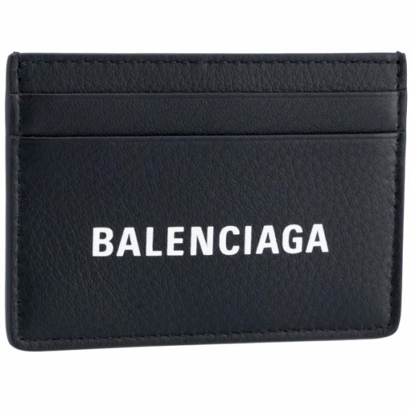 505054dlqhn1060 Balenciaga Everyday Business Card Holder Black