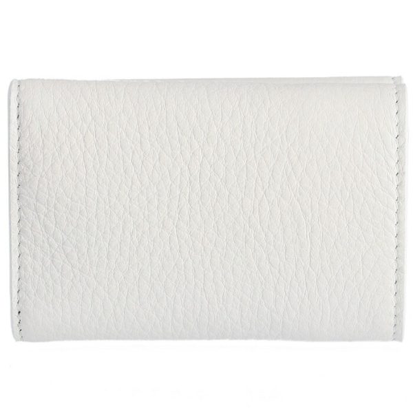 505055dlqhn9060 2 Balenciaga Everyday Trifold Mini Wallet White