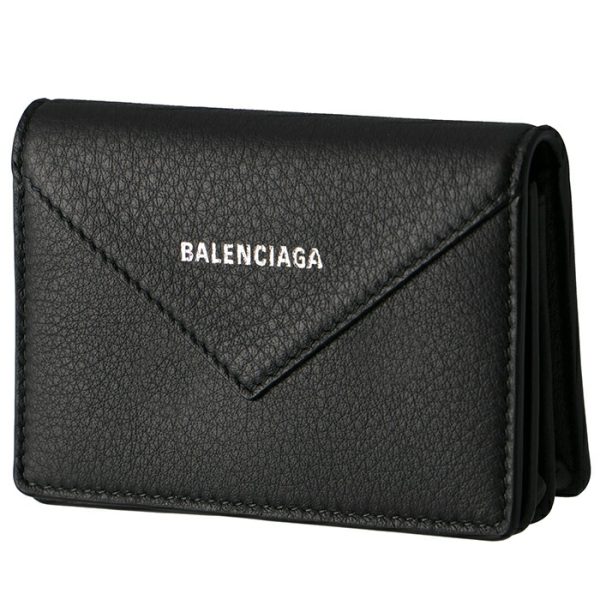 505238dlq0n1000 Balenciaga Paper Card Case Business Card Holder Black