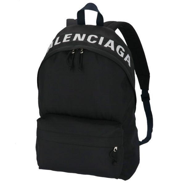 507460hpg1x1090 1 Balenciaga Wheel Logo Nylon Backpack Black