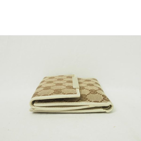 50802 4 Gucci GG Canvas 2 Fold Wallet Beige