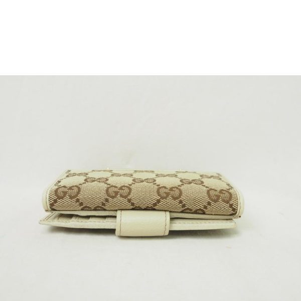 50802 5 Gucci GG Canvas 2 Fold Wallet Beige