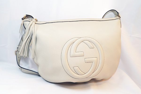 5081 1 Gucci Soho Fringe Shoulder Bag Ivory