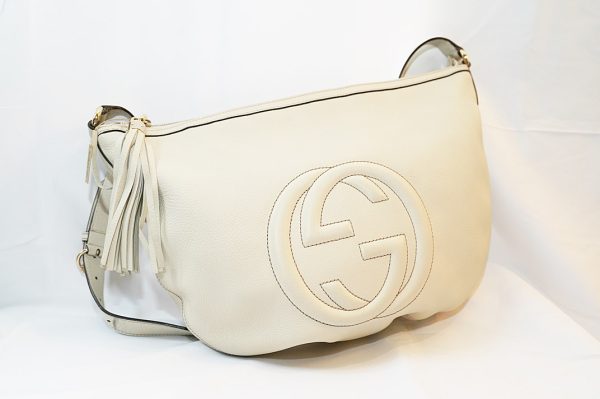 5081 5 Gucci Soho Fringe Shoulder Bag Ivory